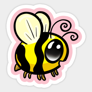 Little Bumble Bee Cartoon Illustration Sticker